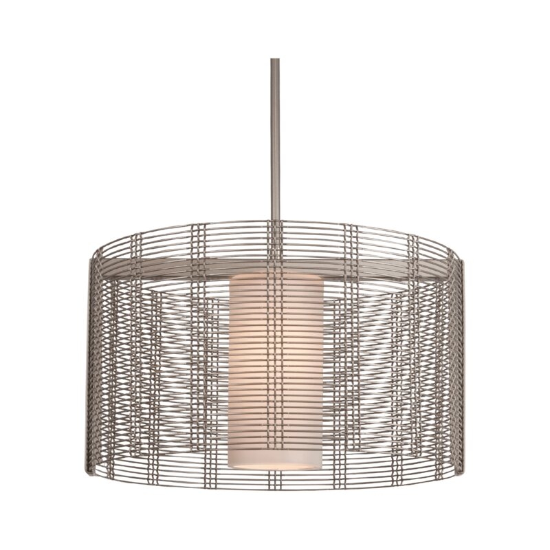 Hammerton Studio Downtown Mesh Drum Chandelier with Frosted Glass 19"" - Image 0