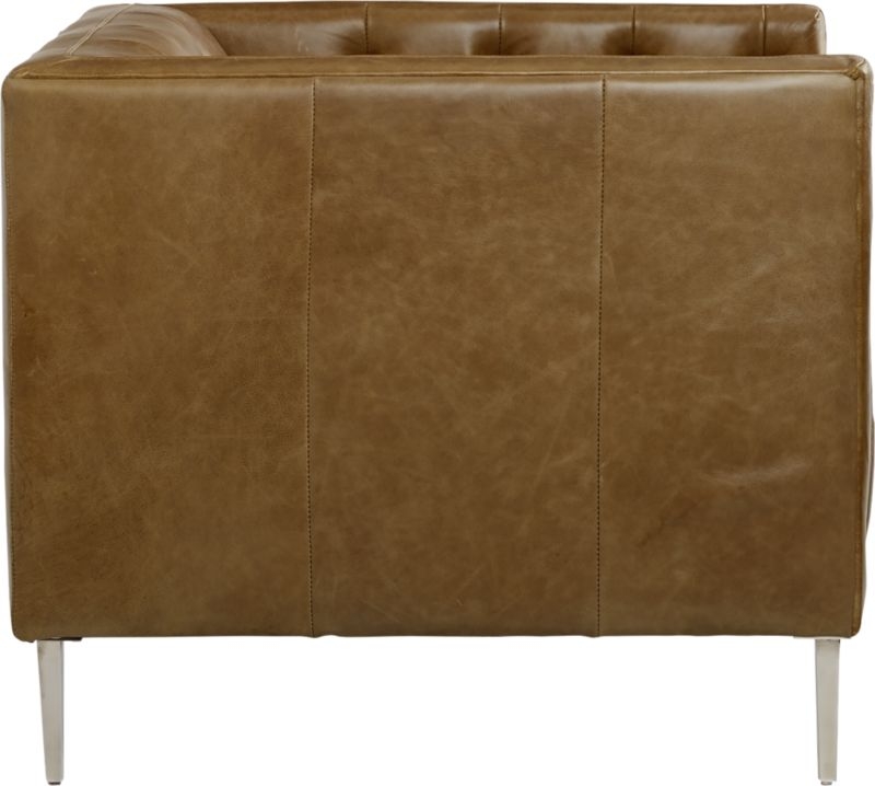 Savile Saddle Leather Tufted Chair - Image 4