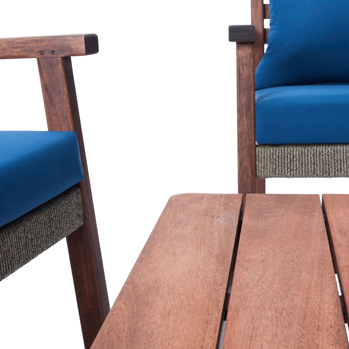 Indoor-Outdoor Reid 4 Pc Living Set - Natural/Navy - Safavieh - Image 3