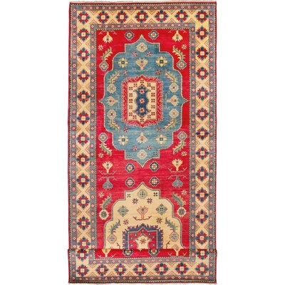One-of-a-Kind Ochlocknee Hand-Knotted 2010s Ushak Red 5'2" x 17'8" Runner Wool Area Rug - Image 0