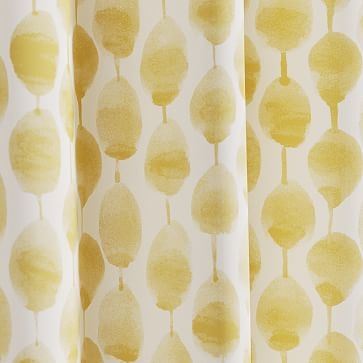 Stamped Dot Curtain, Set of 2, Dark Horseradish 48"x84" - Image 3