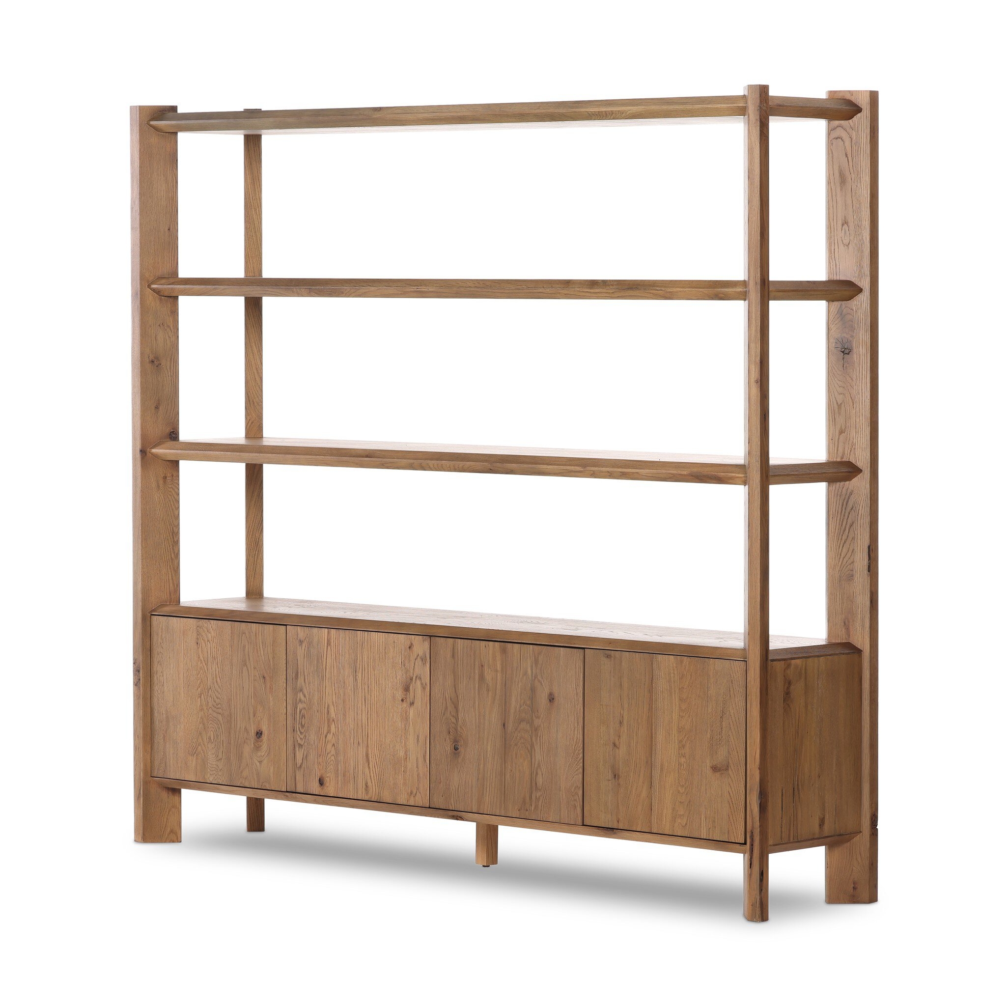 Orwin Wide Bookshelf - Worn Oak - Image 1