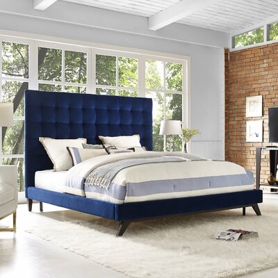 Amaral Tufted Upholstered Low Profile Platform Bed - Image 0