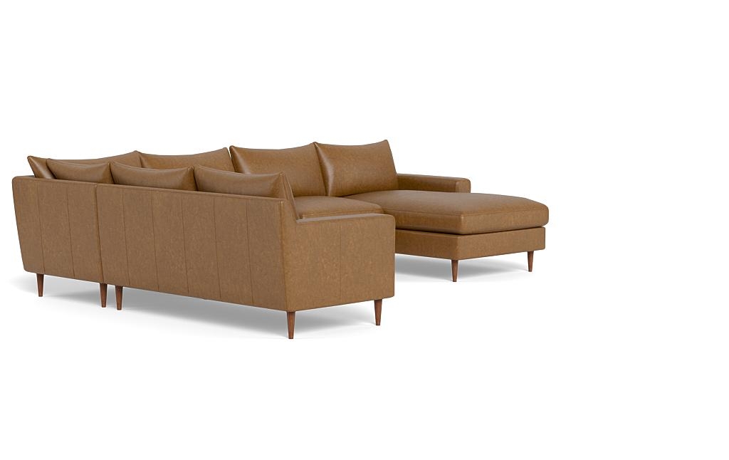 Sloan 4-Piece Leather Corner Sectional Sofa with Right Chaise - Image 1