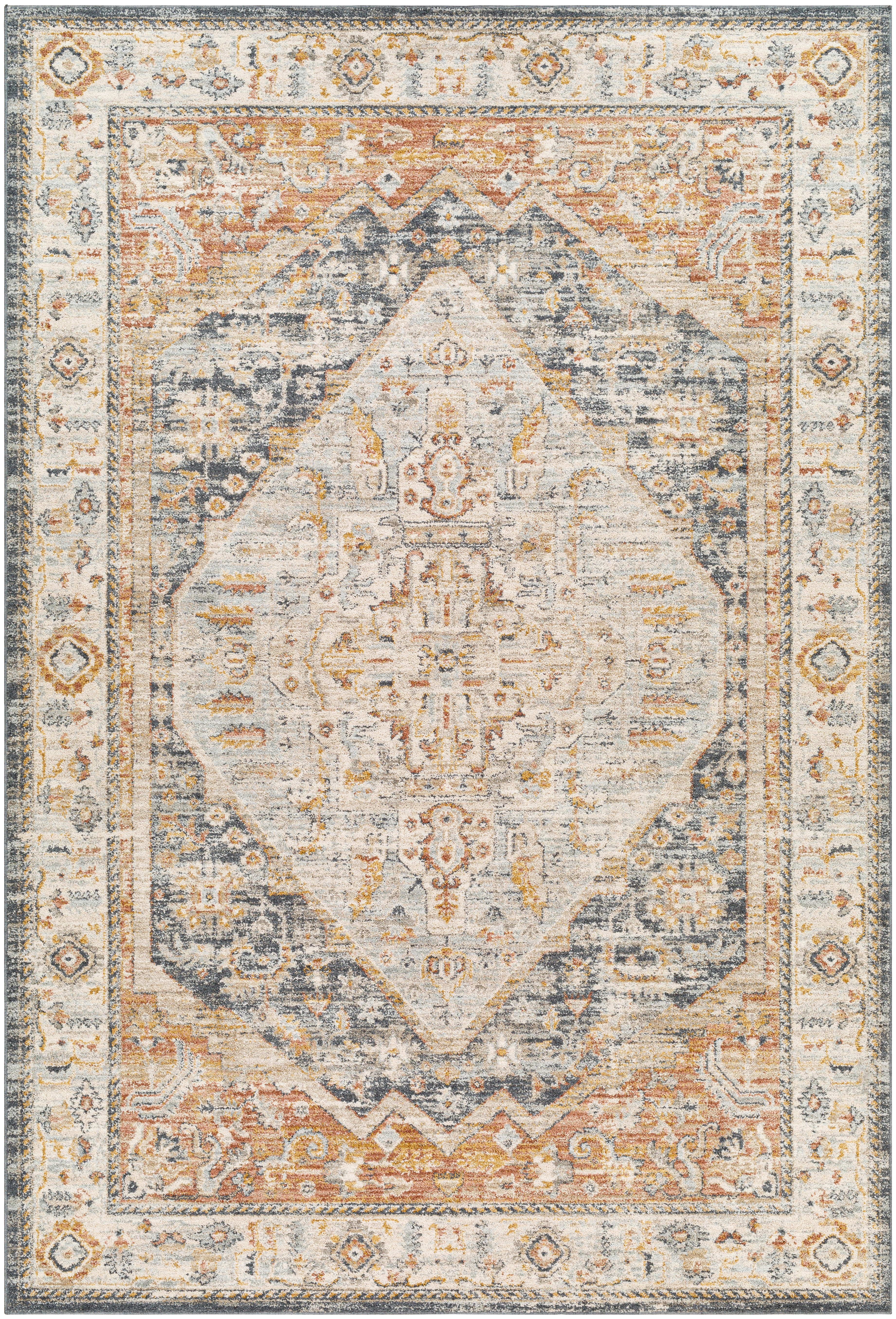 Beckham Beige Indoor 9' x 12'2" Machine Woven Rug - Image 0