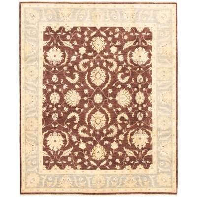 One-of-a-Kind Naal Hand-Knotted 2010s Ushak Ivory/Beige 7'10" x 9'9" Wool Area Rug - Image 0