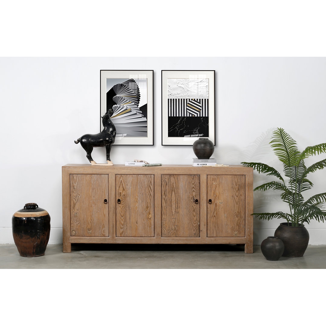Lily's Living Capri 86.6"" Wide Pine Solid Wood Sideboard - Image 0