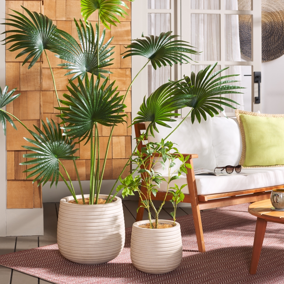 Indoor-Outdoor Jasper Planter Pot - Beige - Safavieh - Image 1