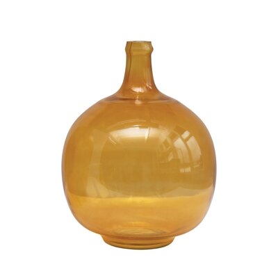 Mustard 12.5'' Glass Table Vase - Image 0