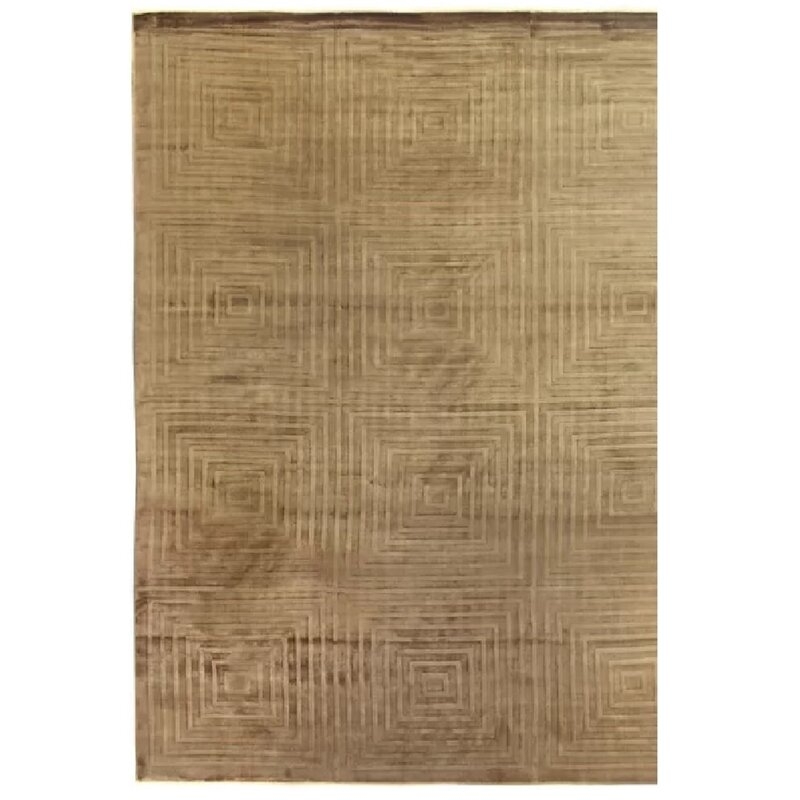 EXQUISITE RUGS Dove Geometric Hand Loomed Area Rug in Beige - Image 0