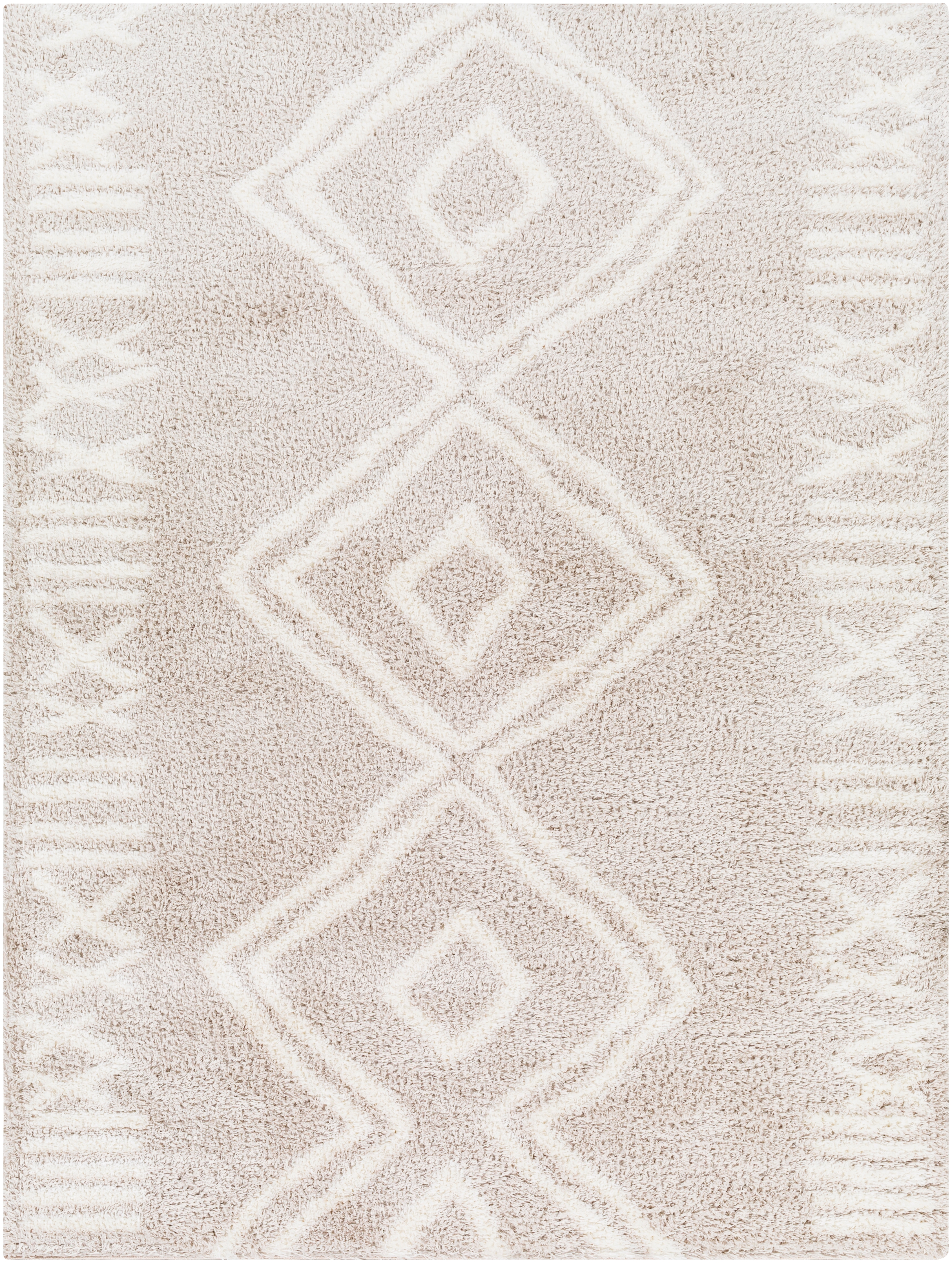 Cloudy Shag Beige Indoor 6'7" x 9' Machine Woven Rug - Image 0