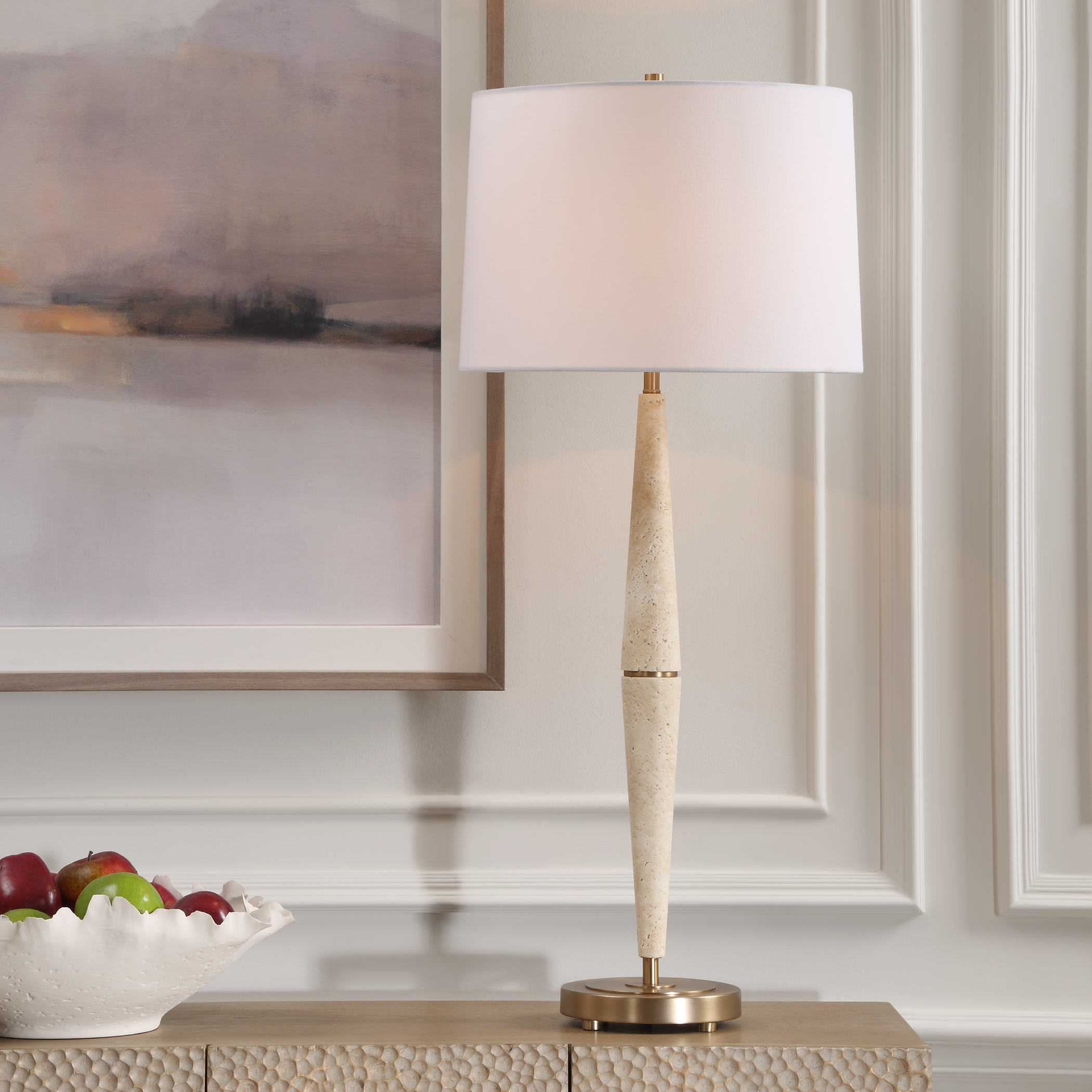Palu Travertine Table Lamp - Image 1