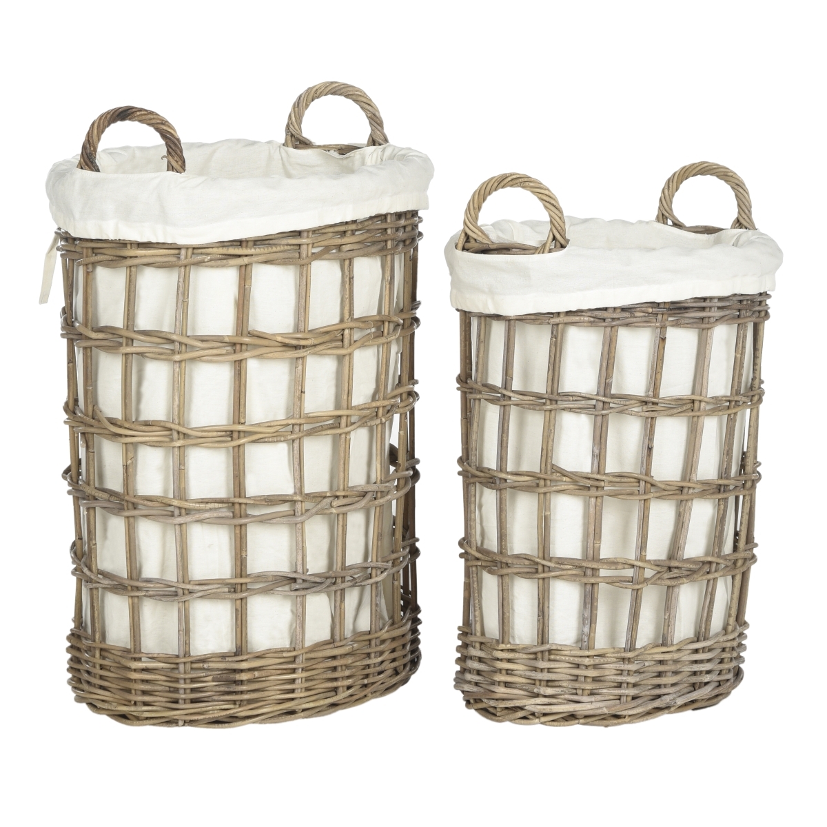 Adisa Set Of 2 Laundry Basket - Grey - Safavieh - Image 4