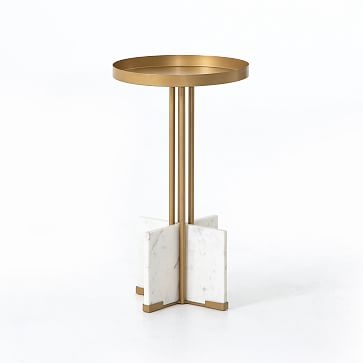 Nyla End Table, Rustic Brass - Image 1