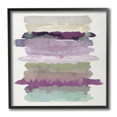 Abstract Layered Surreal Shapes Purple Green Tones - Image 0