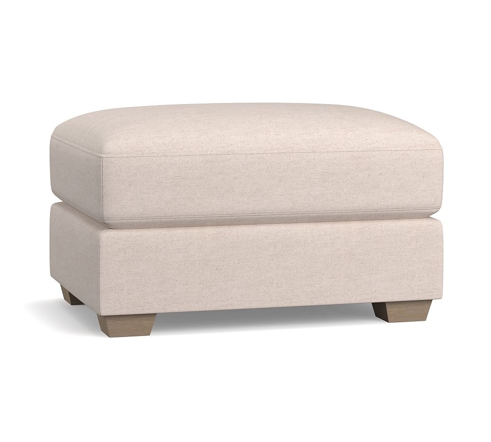 Canyon Roll Arm Upholstered Ottoman, Polyester Wrapped Cushions, Performance Everydaylinen(TM) by Crypton(R) Home Graphite - Image 0