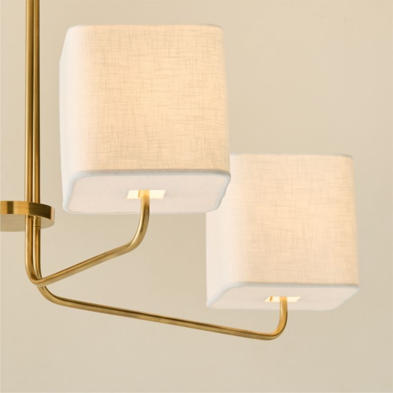 Archer Multi-Arm Aged Brass Chandelier - Image 2
