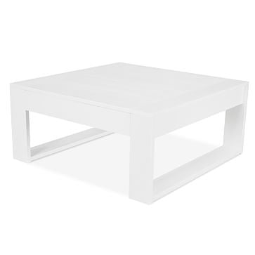 Portside By Polywood(R) Square Outdoor Coffee Table, Vintage White - Image 1
