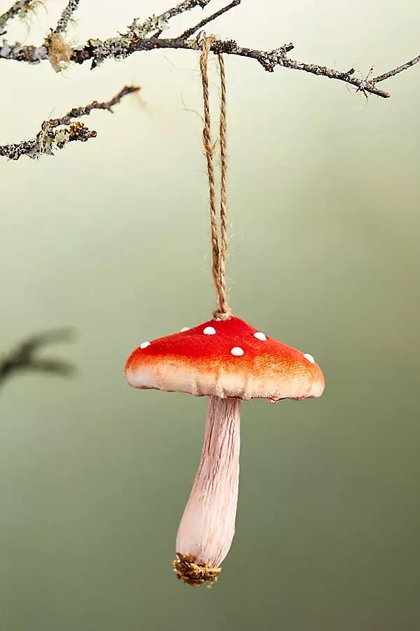 Forest Mushroom Velvet Ornament - Image 0