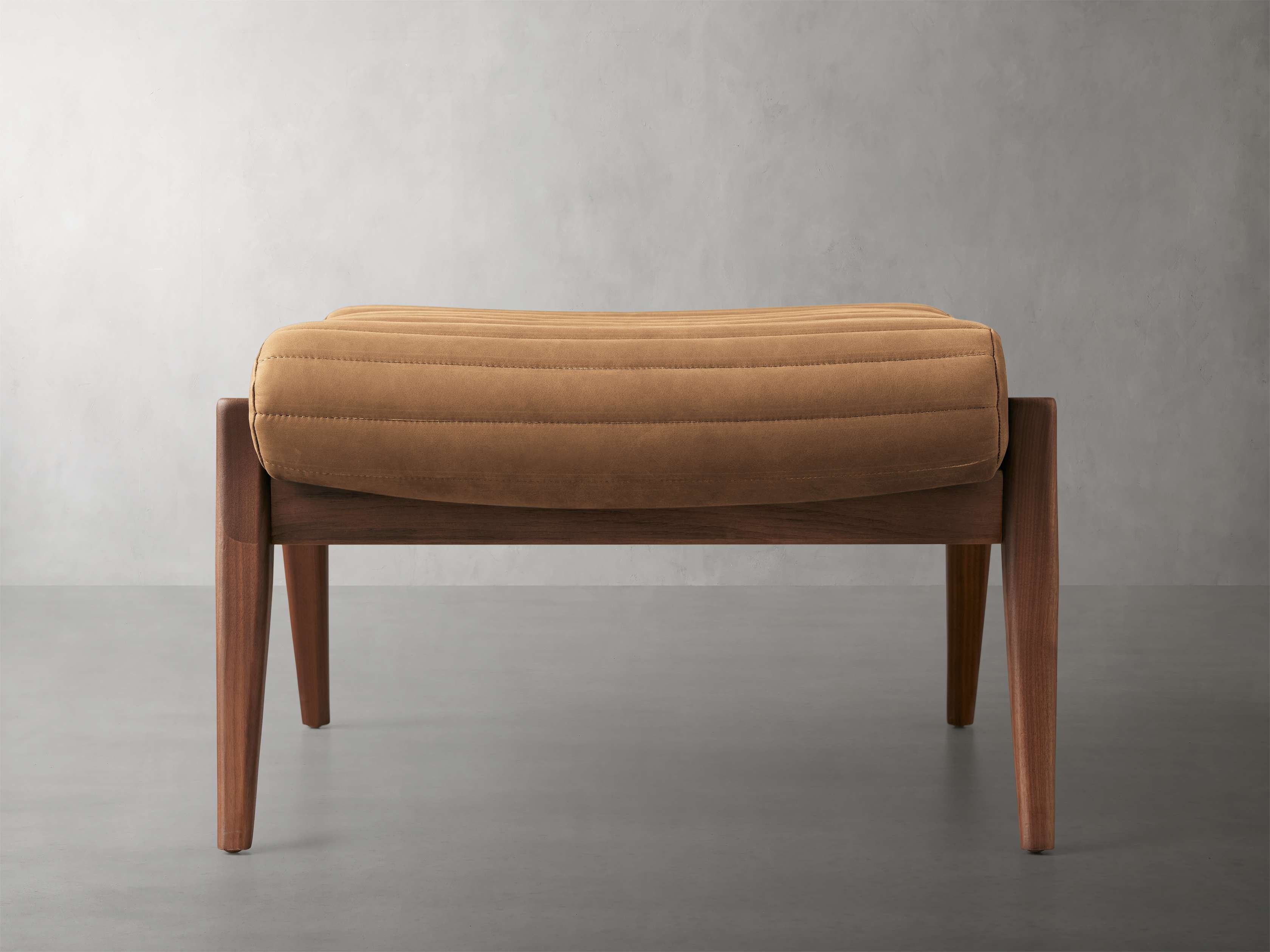 Nathaniel Ottoman Leather in Brown  Lukas Ranch - Image 0