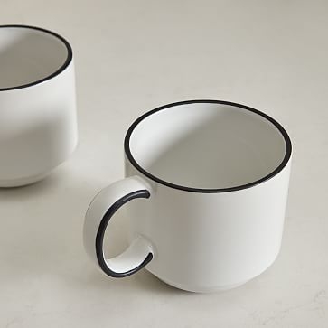 Utility Dinnerware Mug White, Set of 4 - Image 1