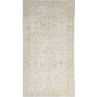 Oriental Hand-Knotted Wool Ivory/Beige Area Rug - Image 0