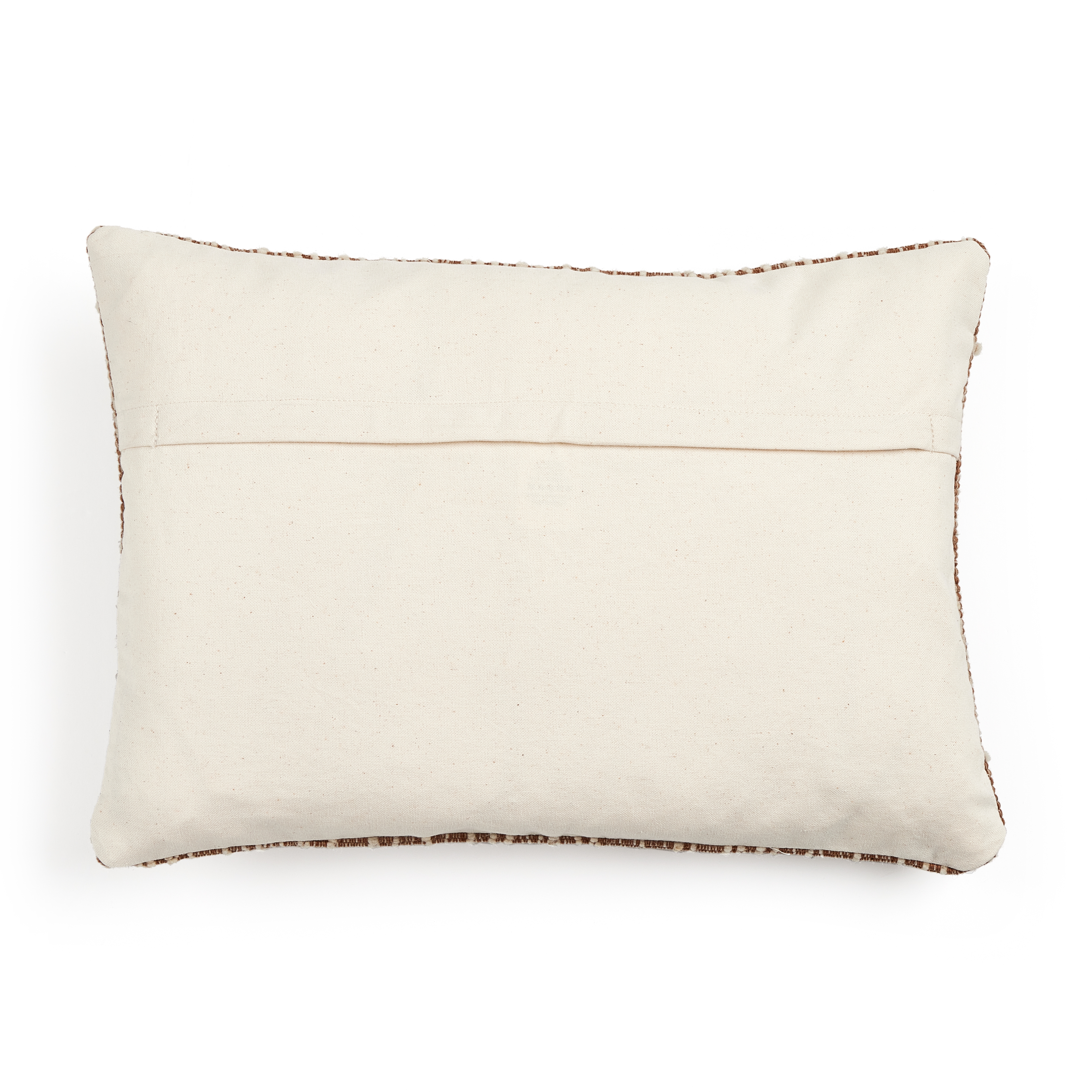 Handwoven Stripe Wool Pillow-Ntrl-14x20 - Image 3