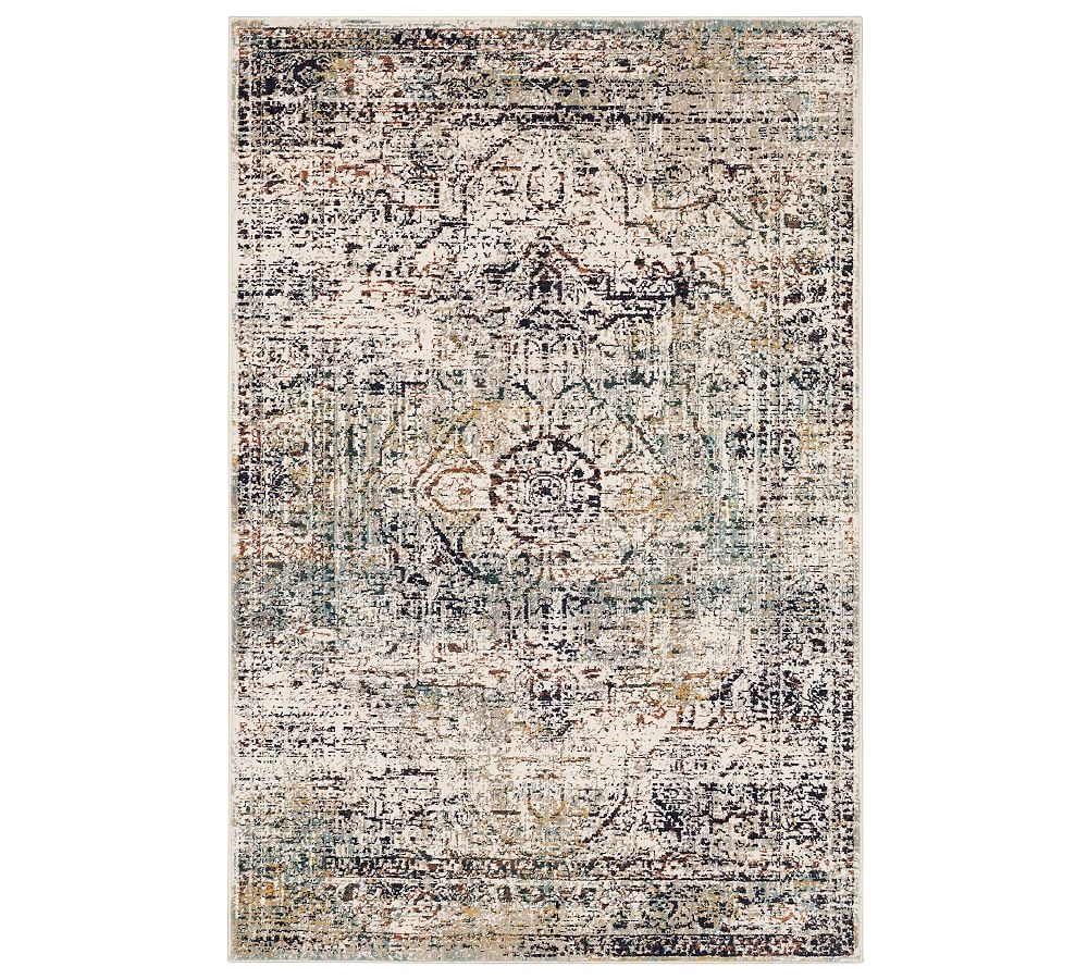 Maggiolo Easy Care Synthetic Rug, 5' 3" x 7' 10", Blue Multi - Image 0