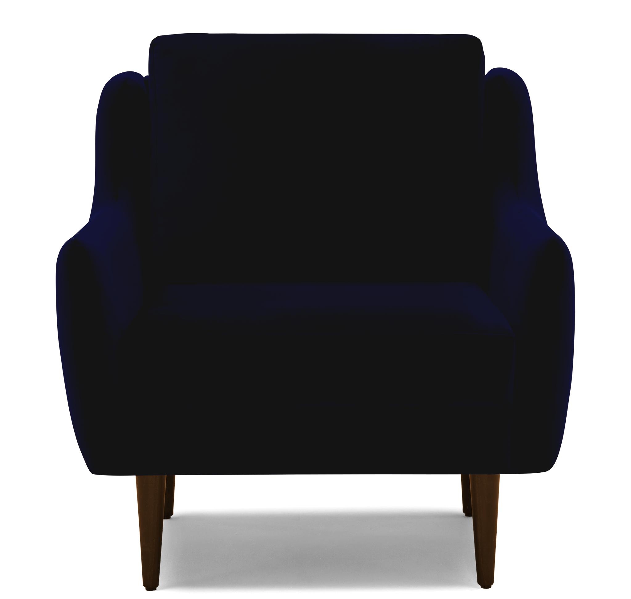 Blue Bell Mid Century Modern Chair - Royale Cobalt - Mocha - Image 0