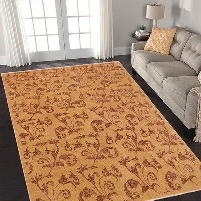 Eclectic Ziegler Trinh Tan/Brown Wool Rug - 8'10'' X 11'10'' - Image 0