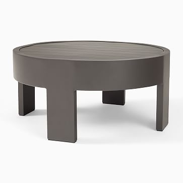 Caldera Aluminum Outdoor 34 in Round Coffee Table, Dark Bronze - Image 2