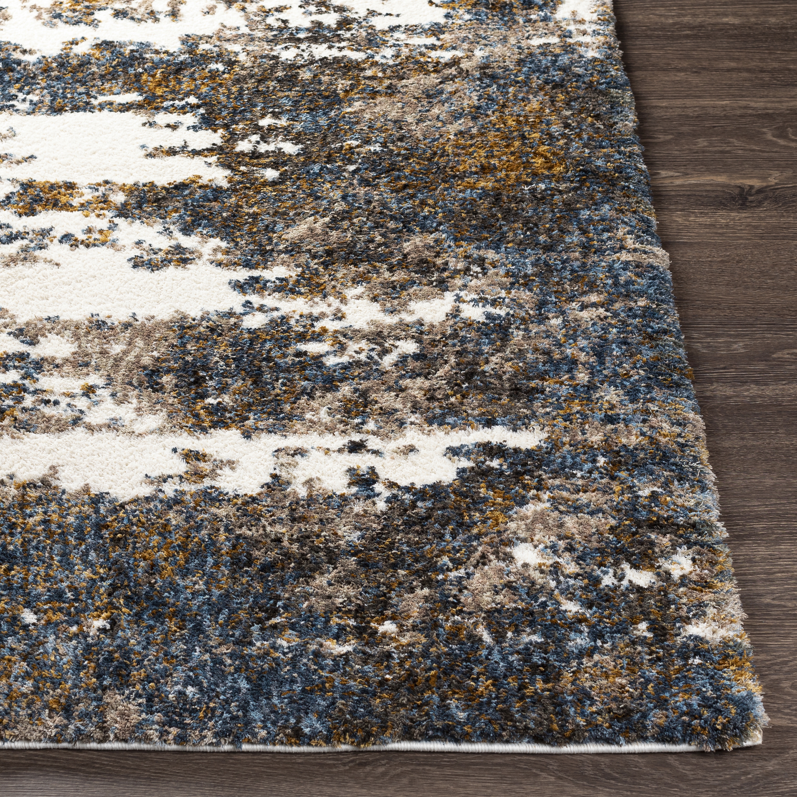Celestial Shag Beige Indoor 5'3" x 7' Machine Woven Rug - Image 2