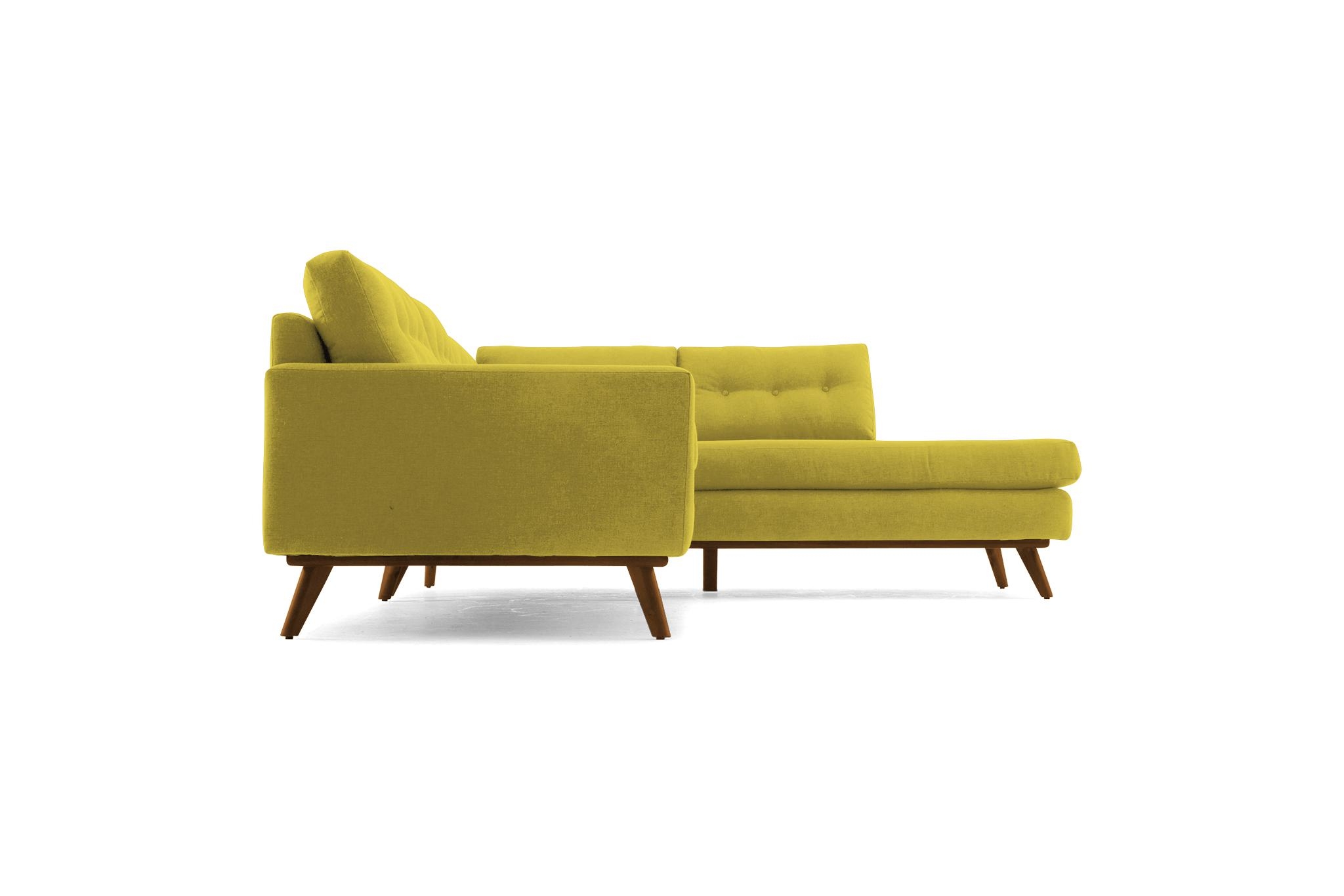 Yellow Hopson Mid Century Modern Sectional with Bumper - Bloke Goldenrod - Mocha - Right  - Image 2