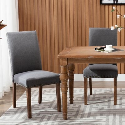 Solid Wood Upholstered Parsons Dining Chair (Set Of 2) - Image 0