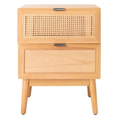 Polina 24.02'' Tall 2-Drawer Nightstand in Natural - Image 0