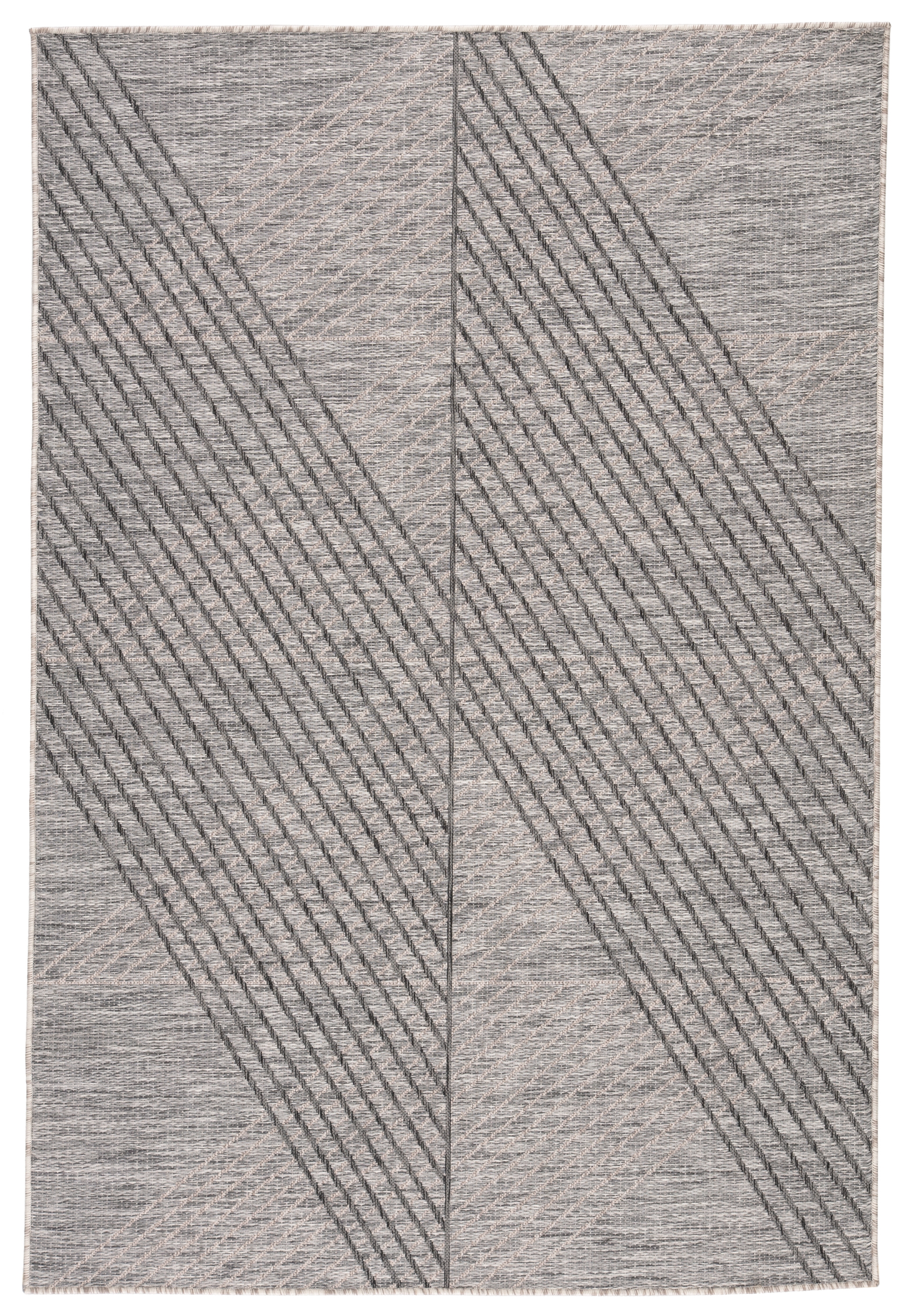 Nikki Chu by Cyrene Indoor/ Outdoor Geometric Gray Area Rug (7'11"X10') - Image 0