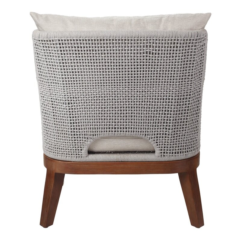 Cira 27.5" Polyester Armchair, White - Image 4