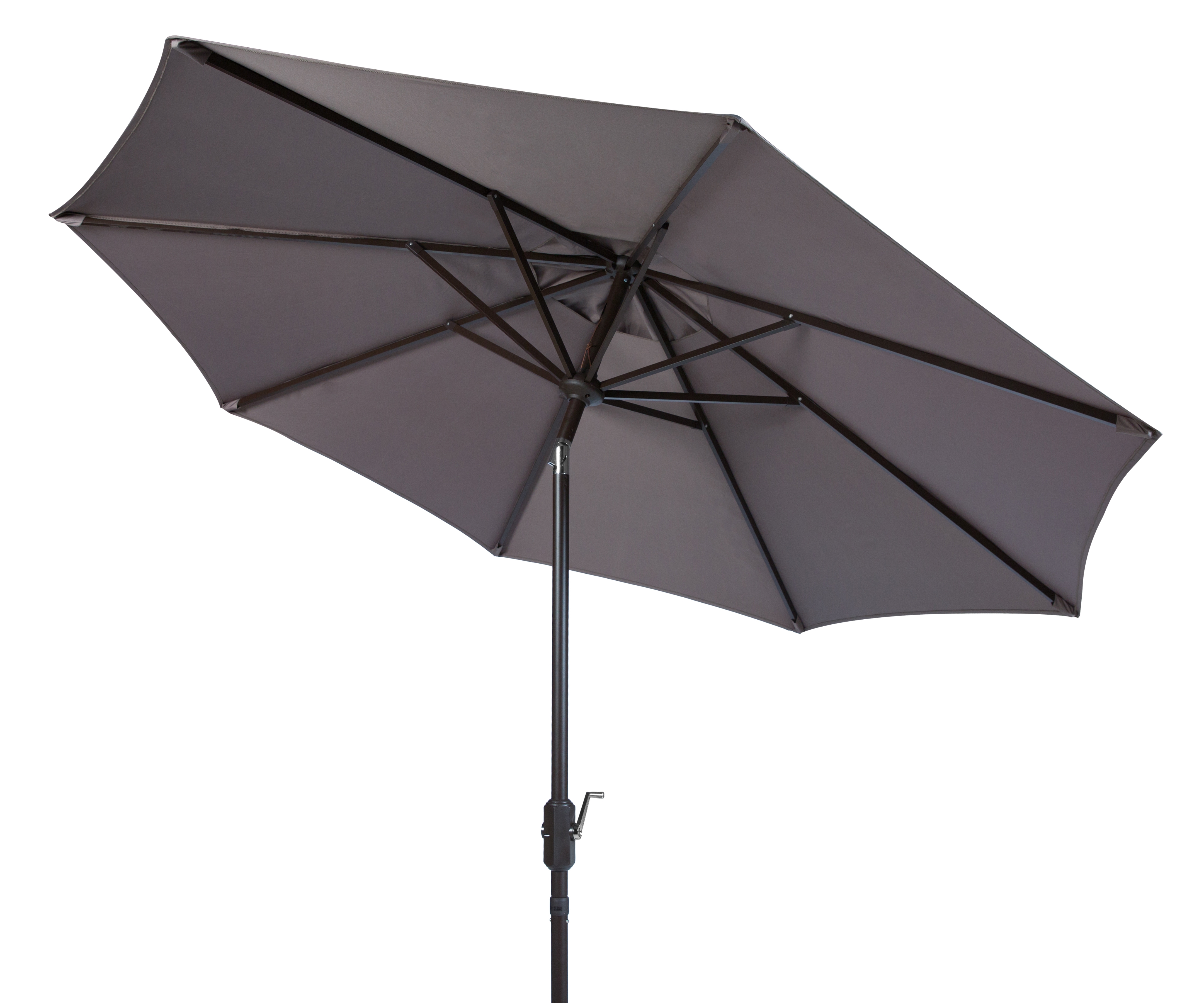 Uv Resistant Ortega 9 Ft Auto Tilt Crank Umbrella - Grey - Safavieh - Image 1