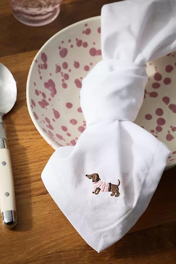 Linen Blend Dog Napkins, Set of 4 - Image 0
