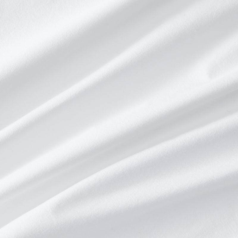 Crisp Cotton Percale White Standard Pillowcases, Set of 2 - Image 5