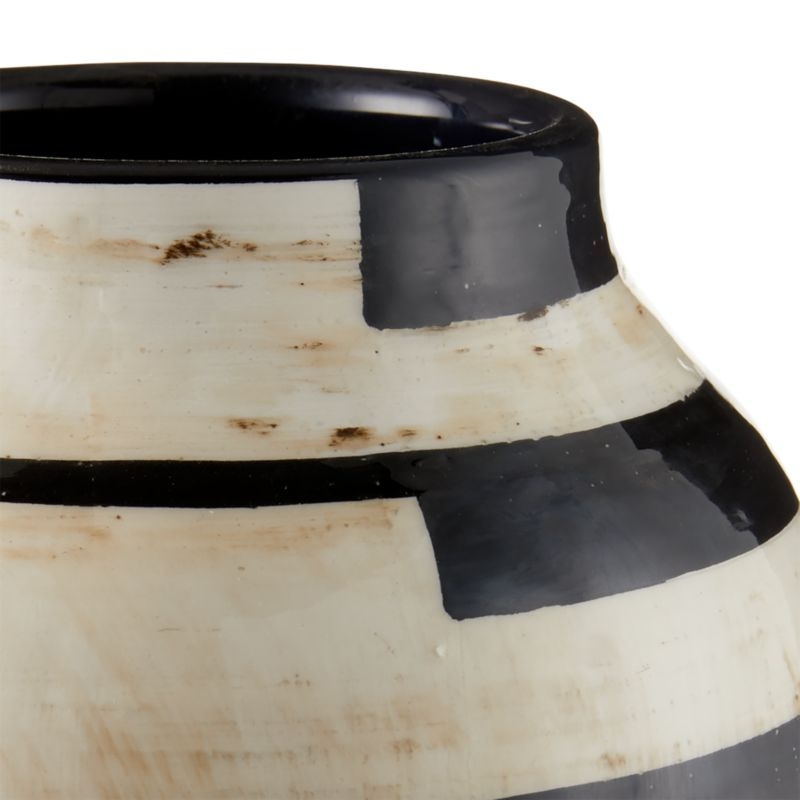 Cristo Black and White Striped Vase - Image 3