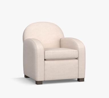 Farmhouse Upholstered Armchair, Polyester Wrapped Cushions, Brushed Crossweave Light Gray - Image 2