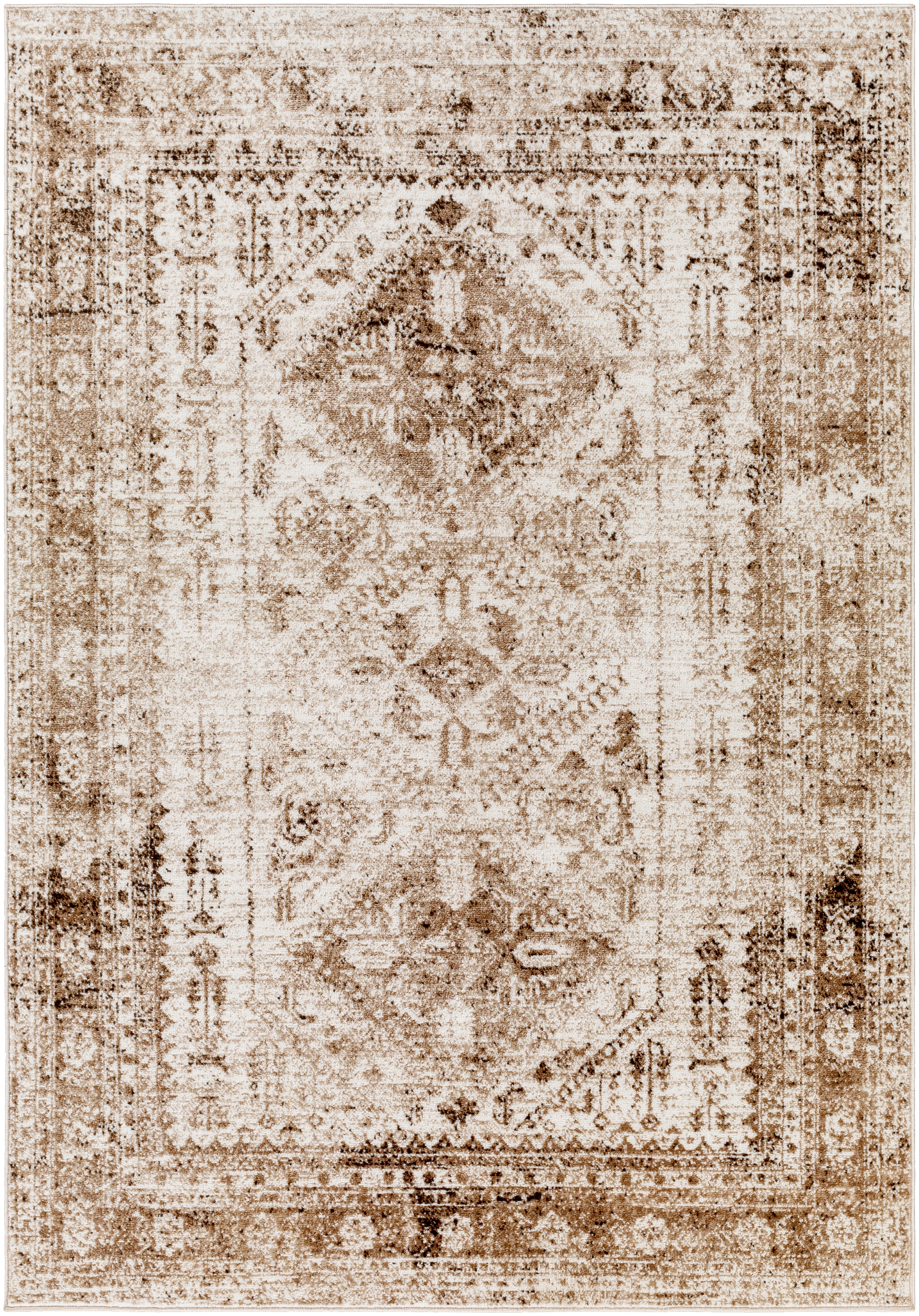 Livabliss Monte Carlo Beige Indoor 5'3" x 7'3" Machine Woven Rug - Image 0