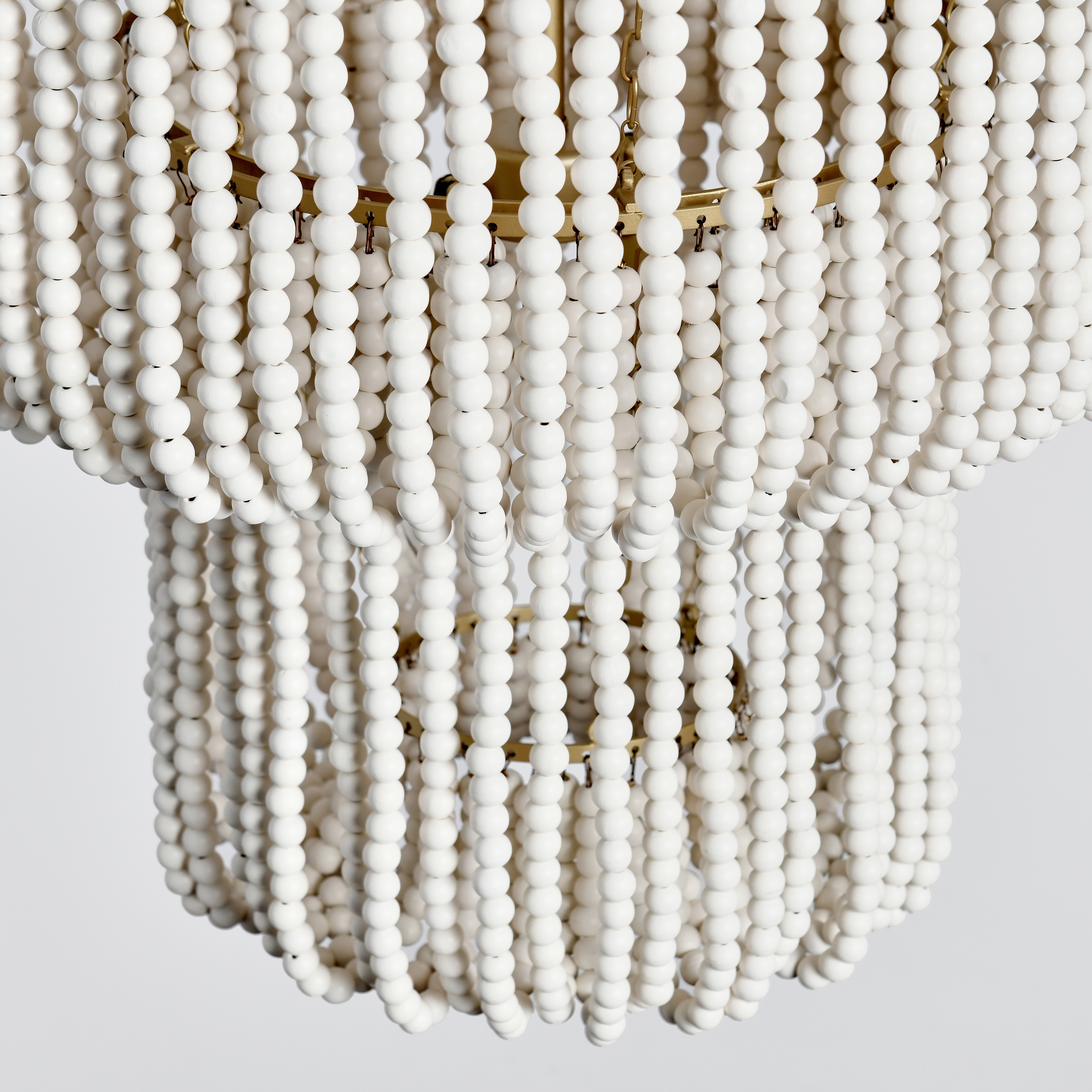 Amanda Beaded Chandelier White - Image 5