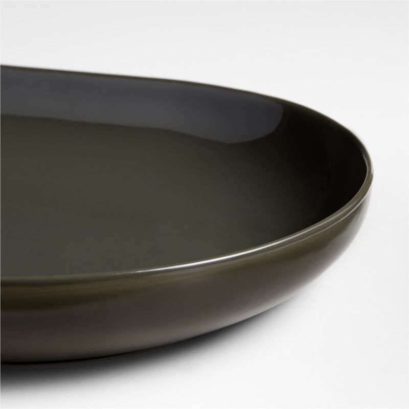 Hudson Burnt Green Stoneware Platter - Image 2