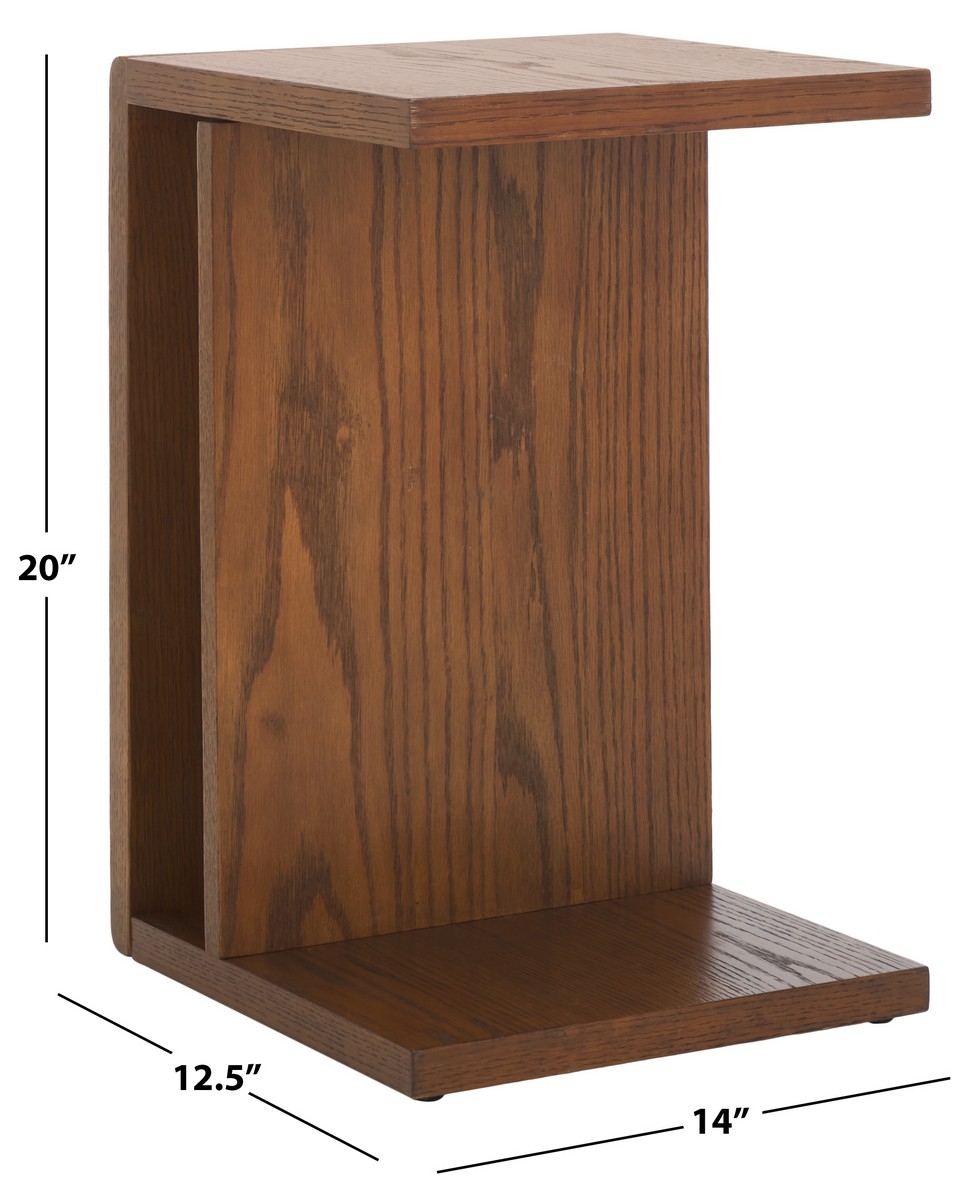 Kassia Wood "C" Table - Medium Oak - Image 8