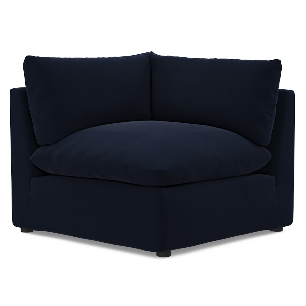 Leigh 41" Velvet Corner Chair Module - Hale Ink - Image 0
