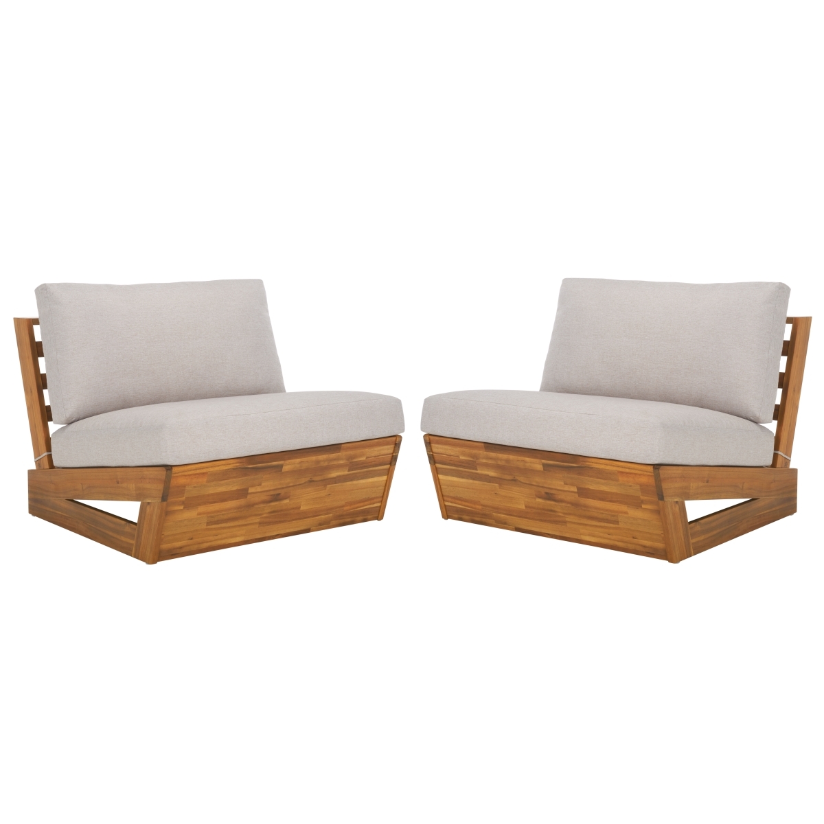 Dune Indoor-Outdoor Lounge Chair, Set Of 2 - Natural/Light Grey - Image 0