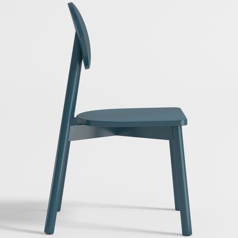 Kelsey Midnight Blue Wood Kids Play Chair - Image 1