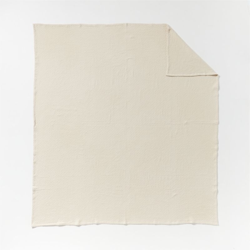 Organic Cotton Sand Beige King Coverlet - Image 2